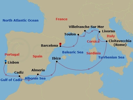 Itinerary map