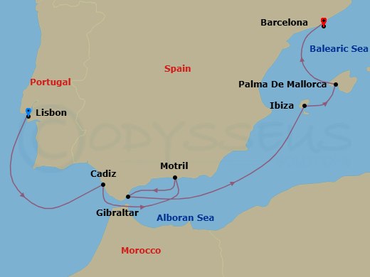 Itinerary map