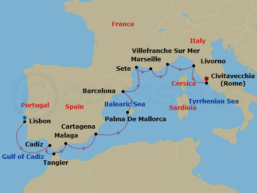 Itinerary map