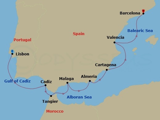 Itinerary map
