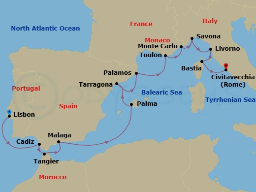 Itinerary map