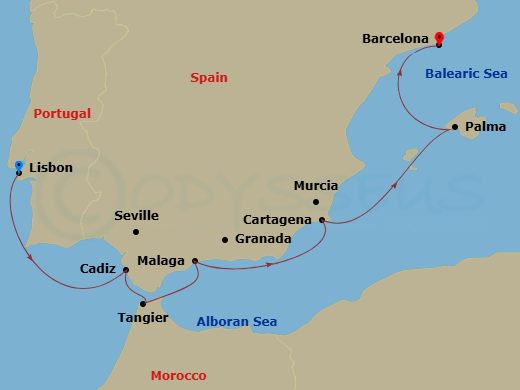Itinerary map
