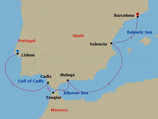 Itinerary map