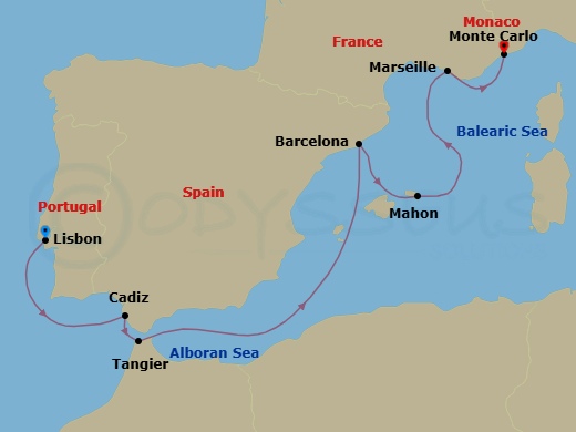 Itinerary map