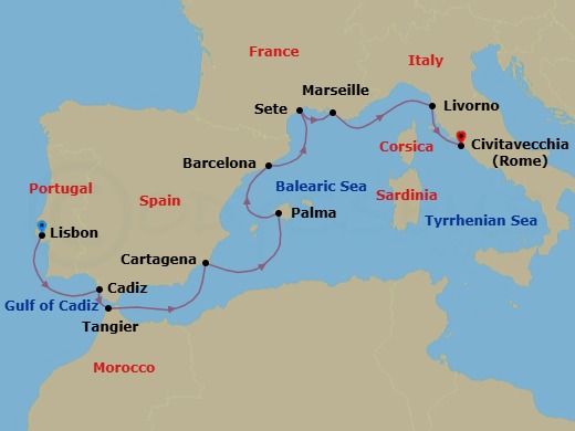 Itinerary map
