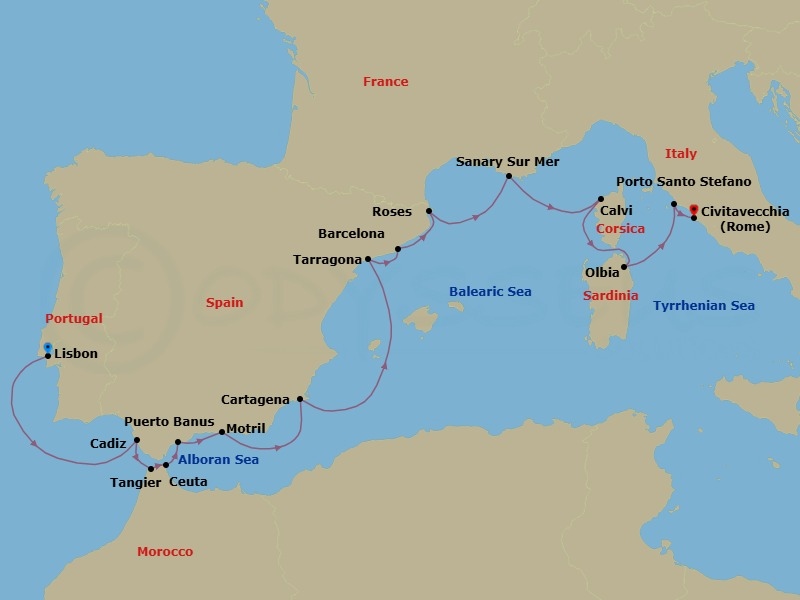 Itinerary map