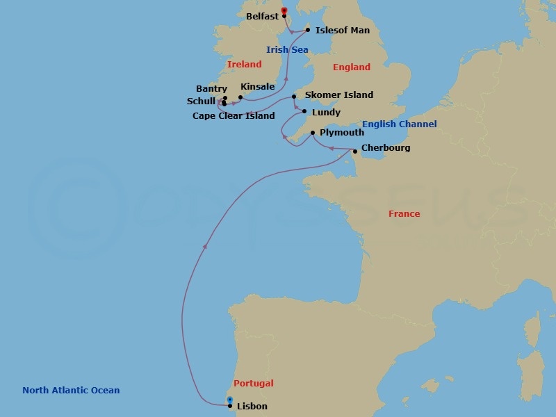 Itinerary map
