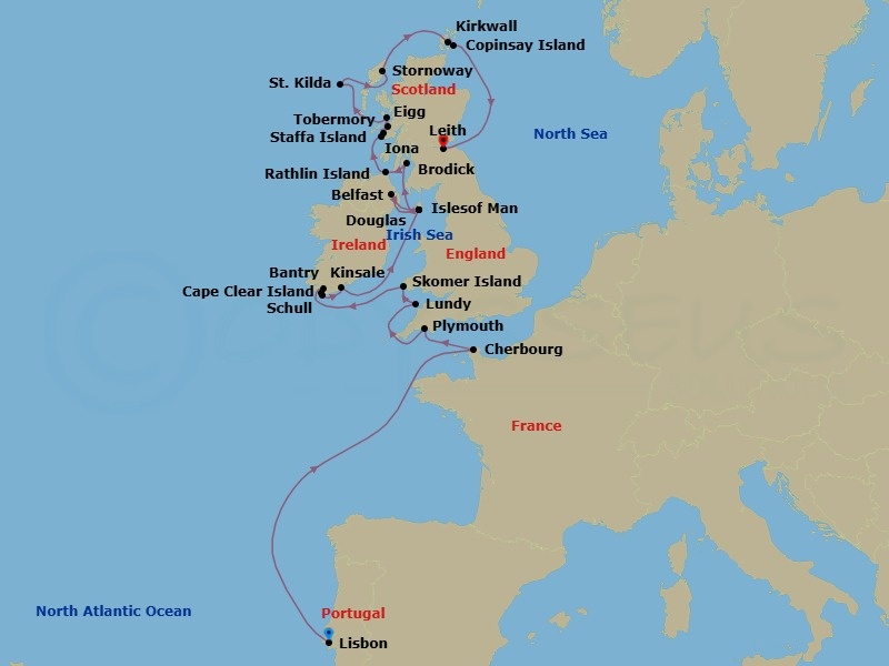Itinerary map