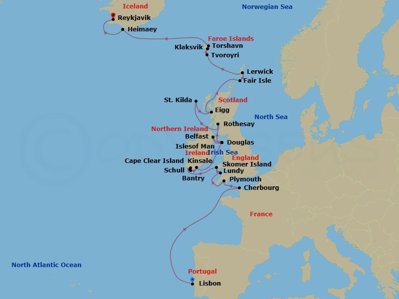 Itinerary map