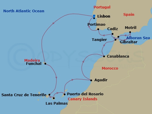 Itinerary map