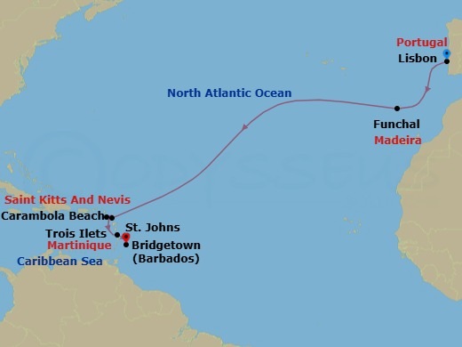 Itinerary map