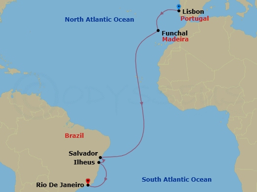 Itinerary map