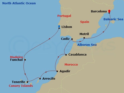 Itinerary map