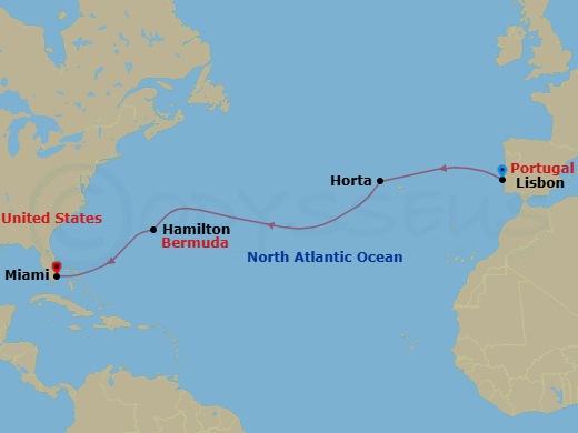 Itinerary map