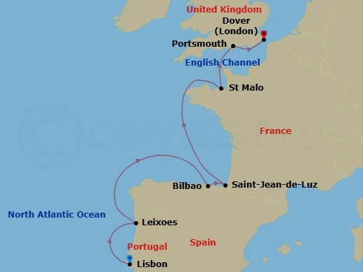 Itinerary map