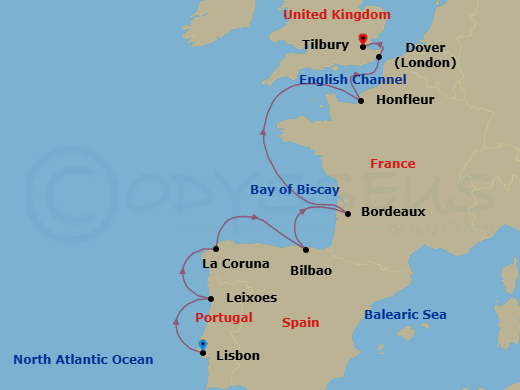 Itinerary map