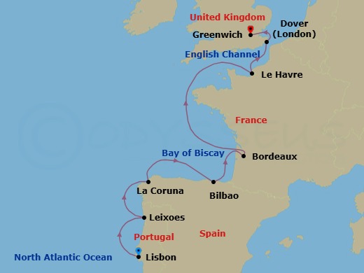 Itinerary map