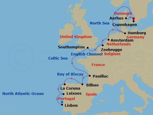 Itinerary map