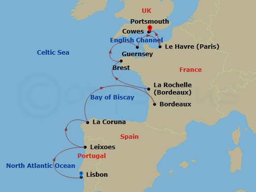 Itinerary map
