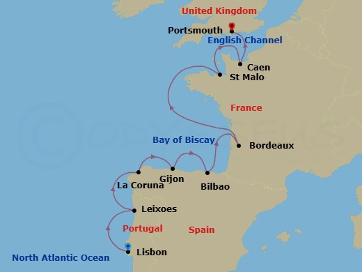 Itinerary map