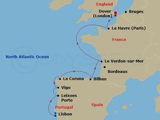 Itinerary map