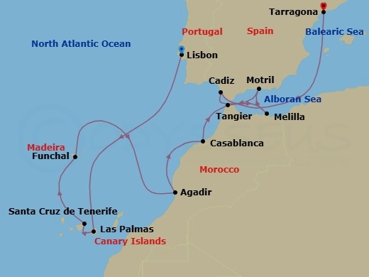 Itinerary map