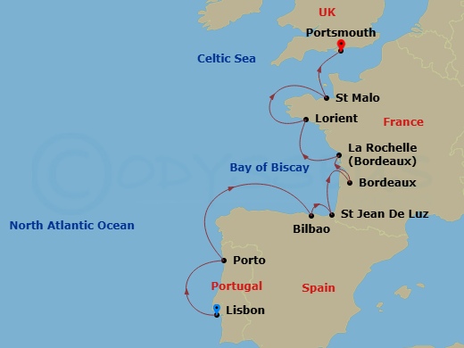Itinerary map