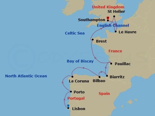 Itinerary map