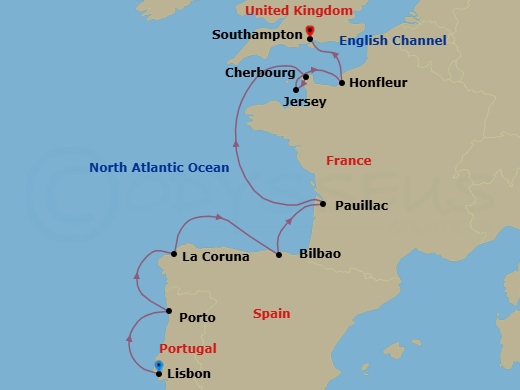 Itinerary map