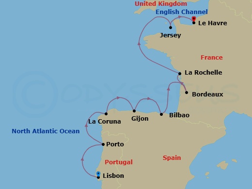 Itinerary map