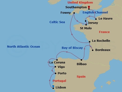 Itinerary map