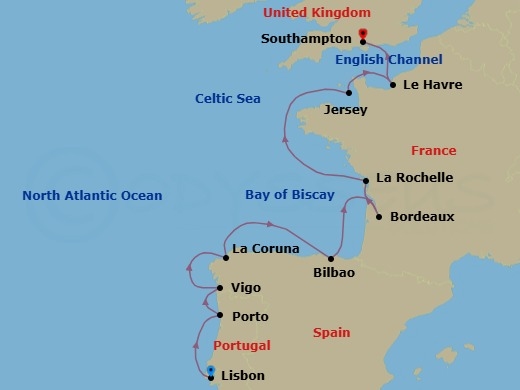 Itinerary map