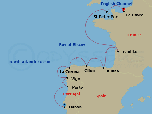Itinerary map