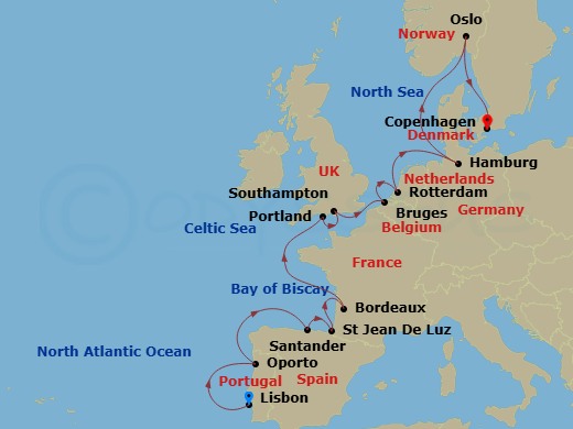 Itinerary map