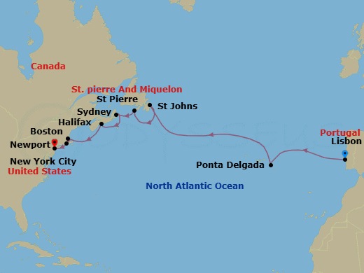 Itinerary map