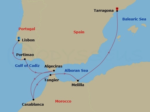 Itinerary map