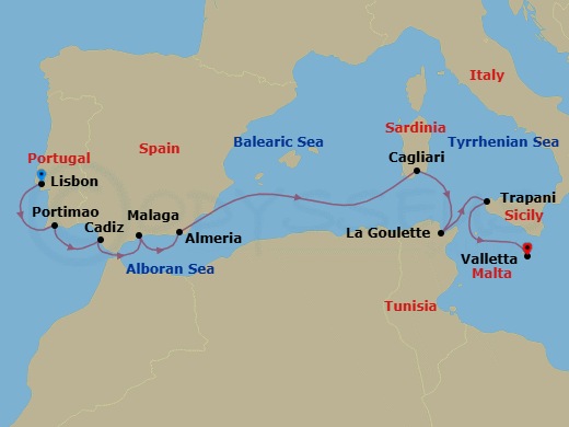 Itinerary map