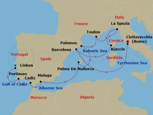 Itinerary map