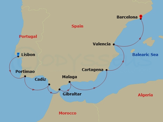 Itinerary map