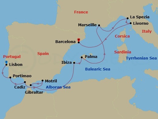 Itinerary map