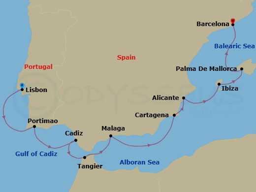 Itinerary map