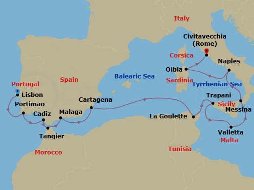 Itinerary map