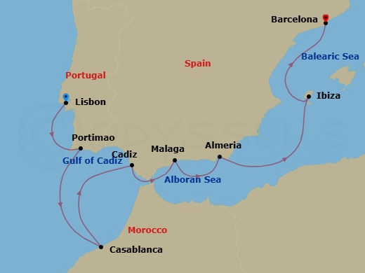Itinerary map