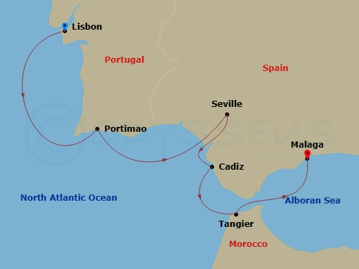 Itinerary map