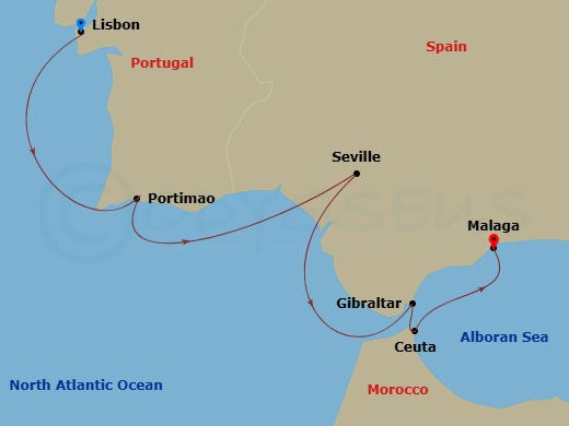 Itinerary map