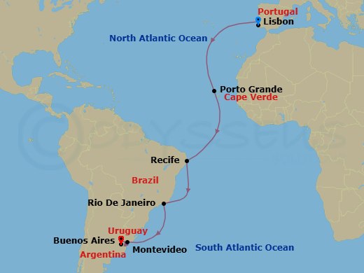 Itinerary map