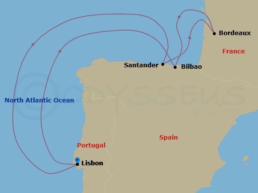 Itinerary map