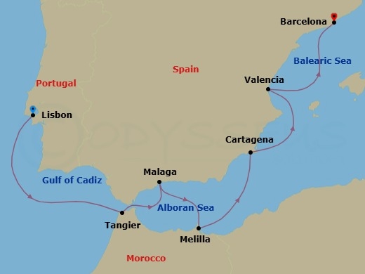 Itinerary map