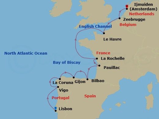 Itinerary map