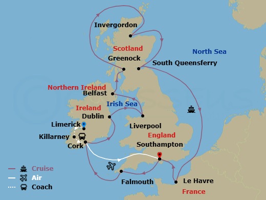 Itinerary map